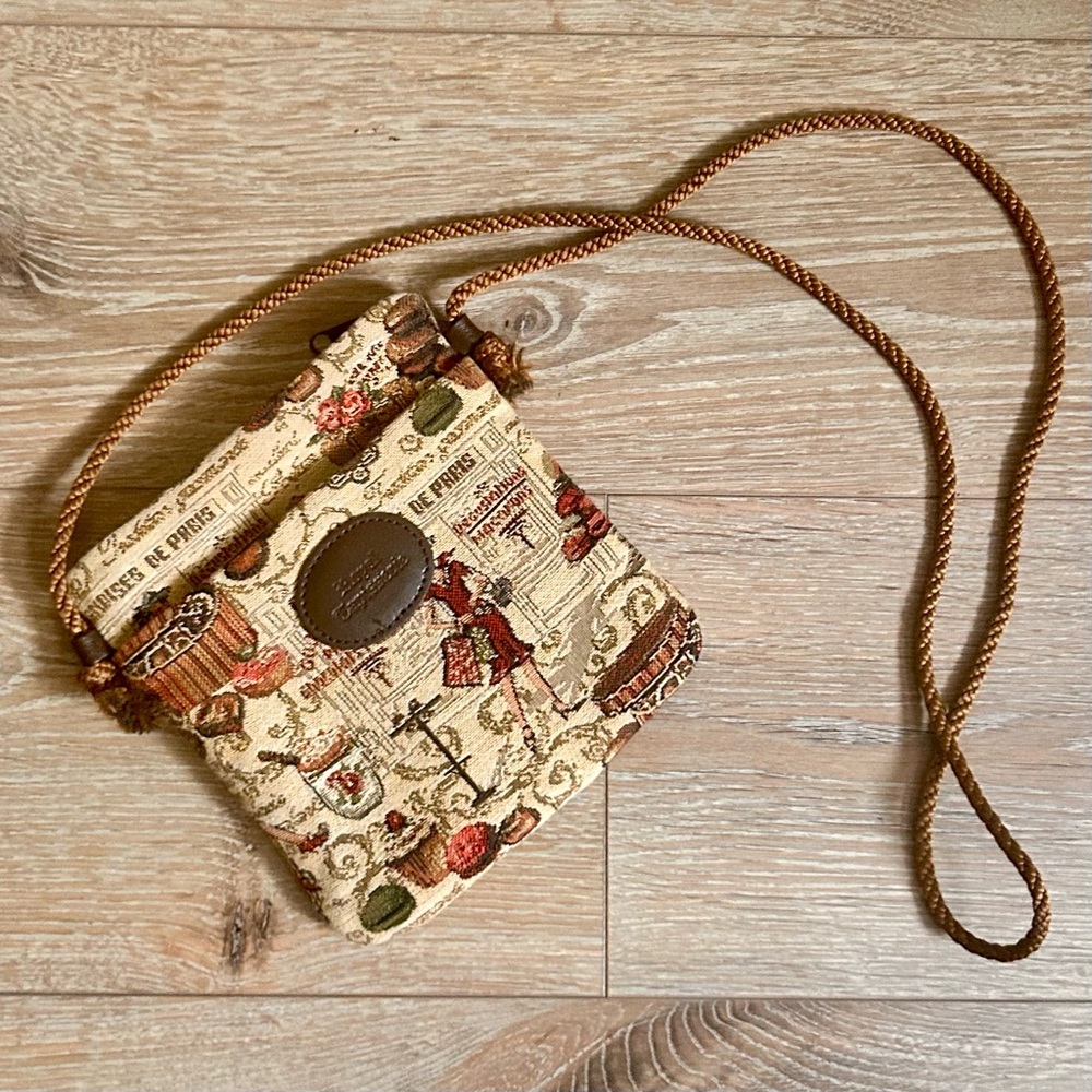Vintage 90s Royal Tapisserie Paris Tapestry Crossbody Bag